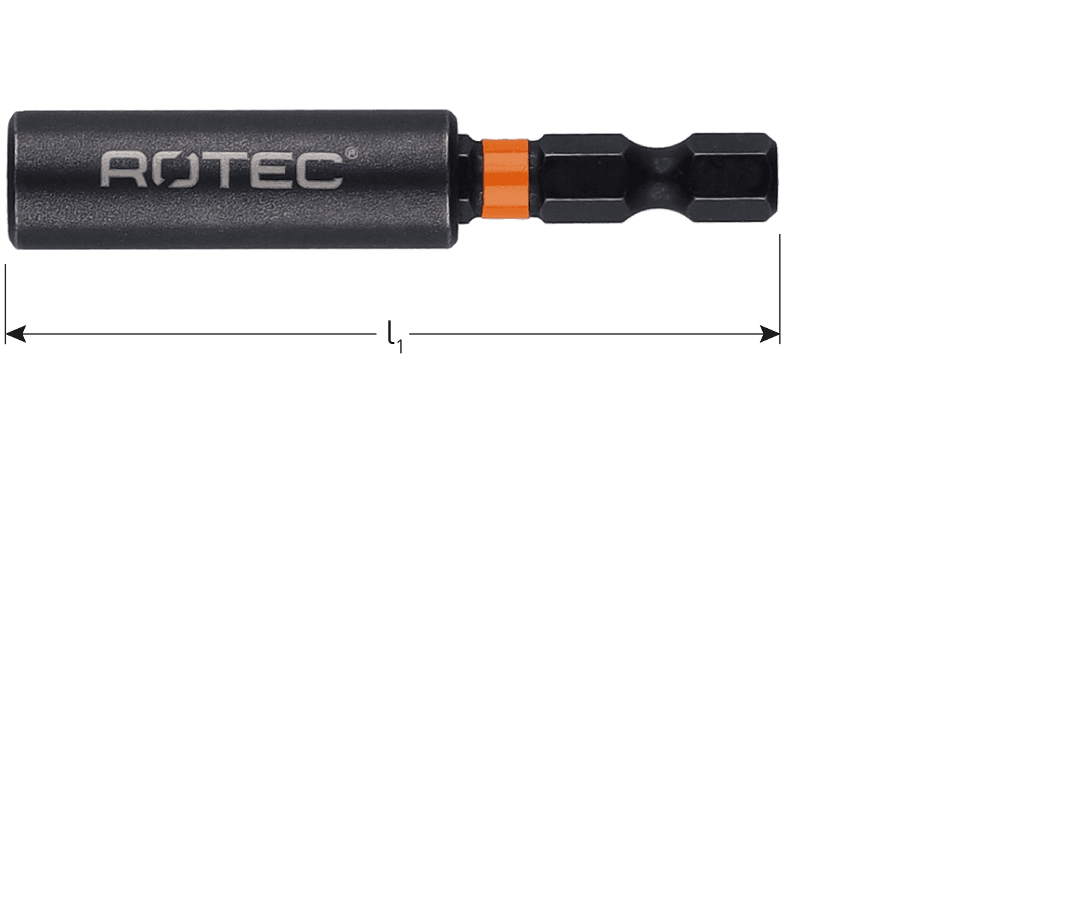 Rotec Bithouder 1/4 Hex magnetisch IMPACT 60mm 1x