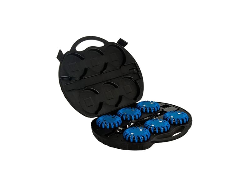 Megaflare LED veiligheidslichten blauw 6st.