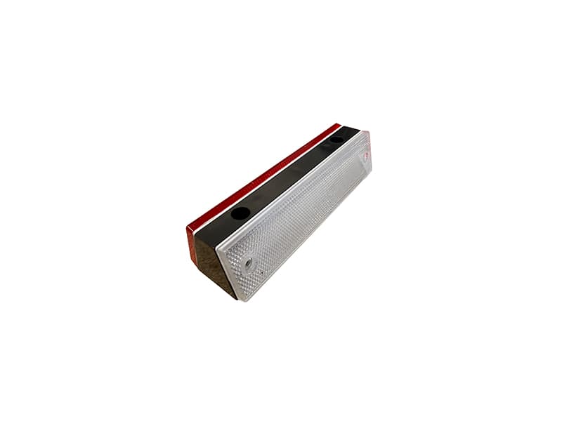 Geleiderail reflector - Rood/ Wit dubbelzijdig
