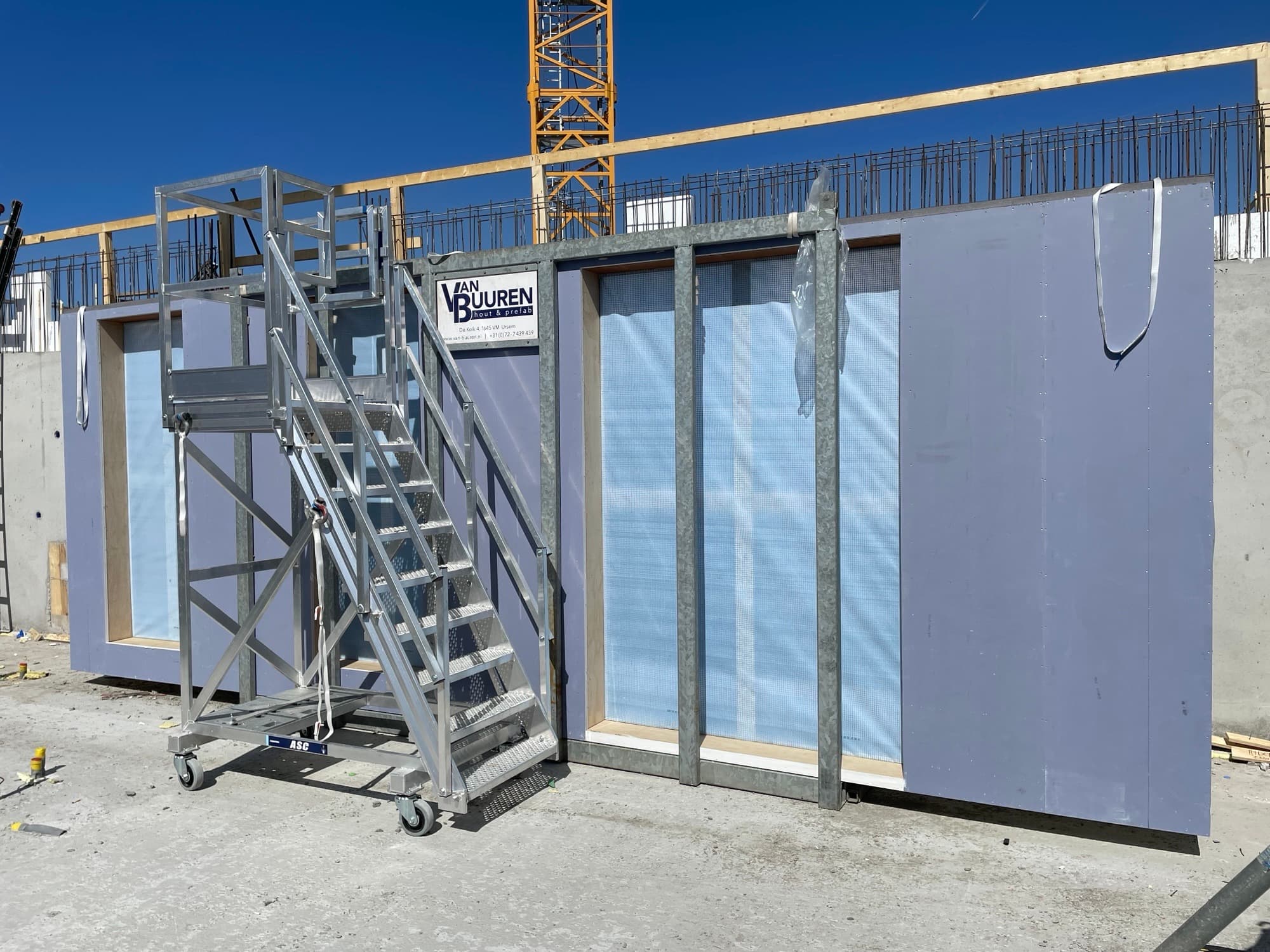 Verrijdbare bordestrap aluminium