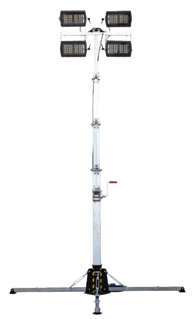 Lichtmast X-Tripod 4x160W - 7.0m