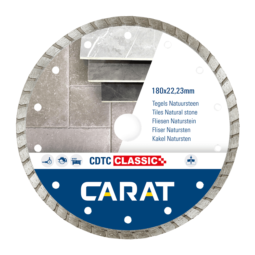 Carat diamantzaagblad CDTCC 180x22,23mm tegels-natuursteen Classic tbv TC-1800