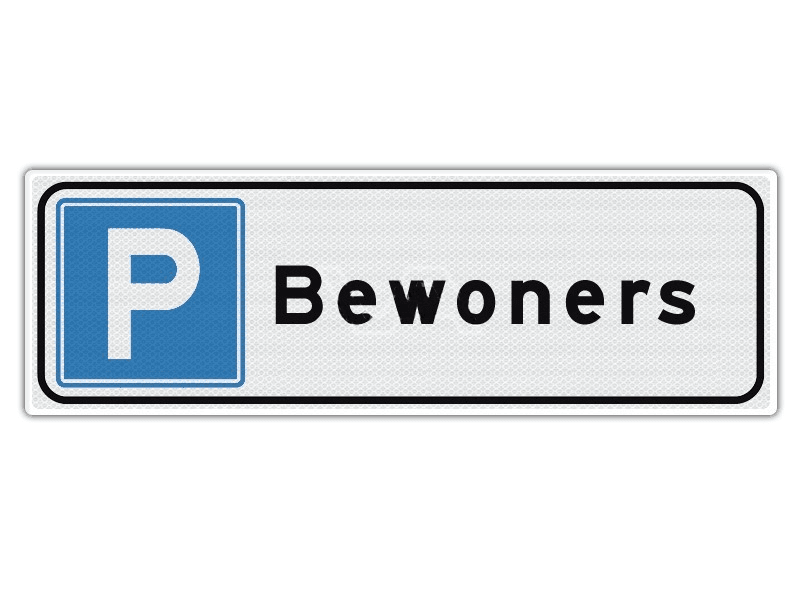 Verkeersbord Parkeerplaats Bewoners