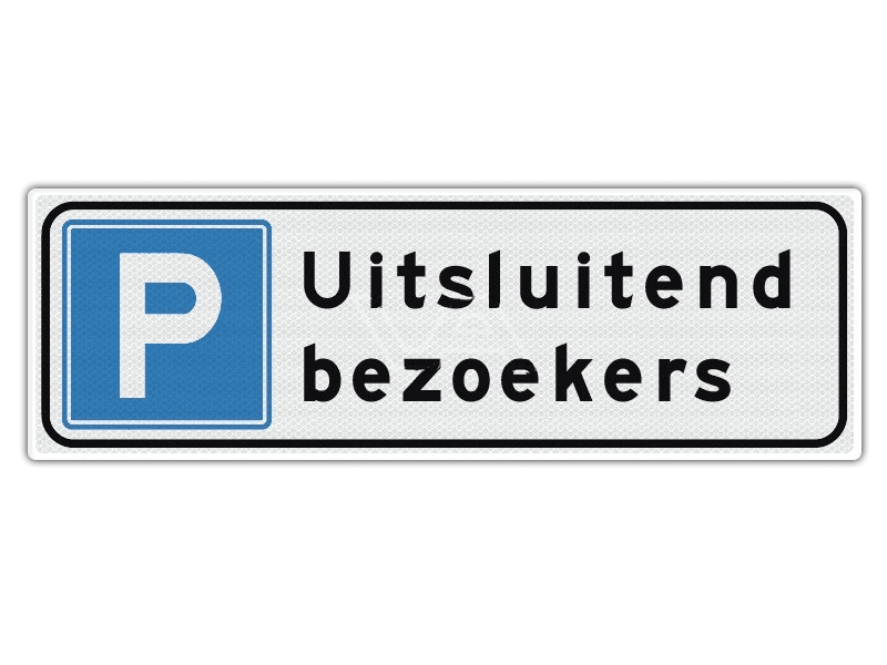 Verkeersbord Parkeerpl. Uitsl. Bezoekers