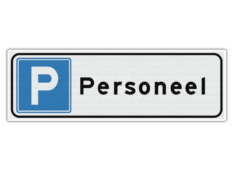 Verkeersbord Parkeerplaats Personeel