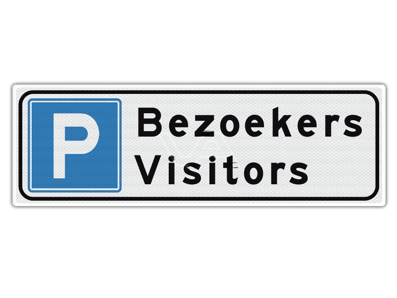 Verkeersbord Parkeerpl Bezoekers/Visitors