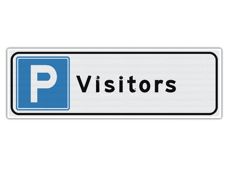 Verkeersbord Parkeerplaats Visitors