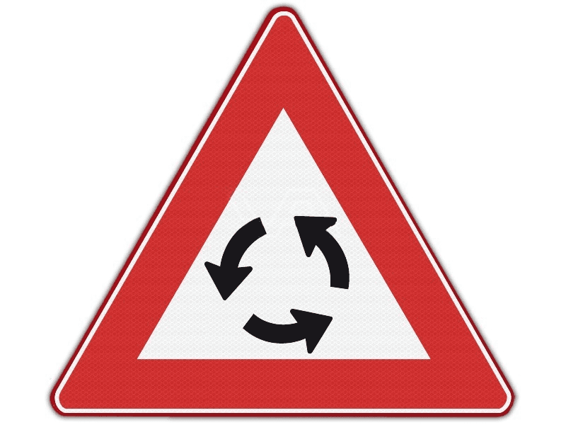 Verkeersbord RVV J09 - Rotonde