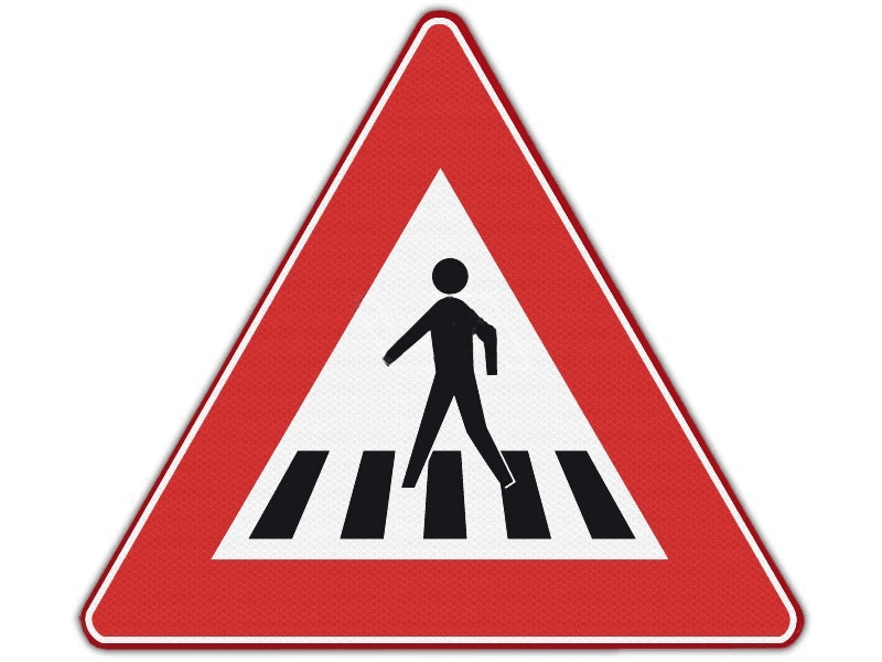 Verkeersbord RVV J22 - Voetgangersoversteekplaats
