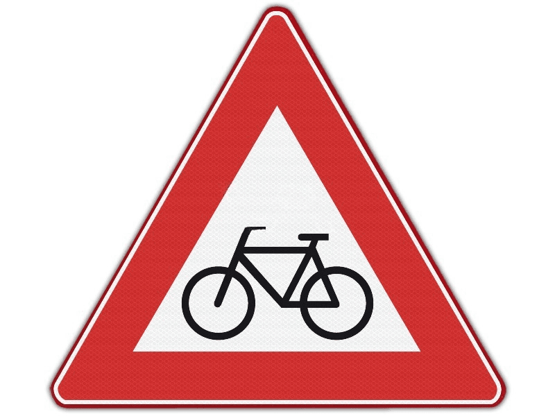 Verkeersbord RVV J24 - Fietsers en bromfietsers