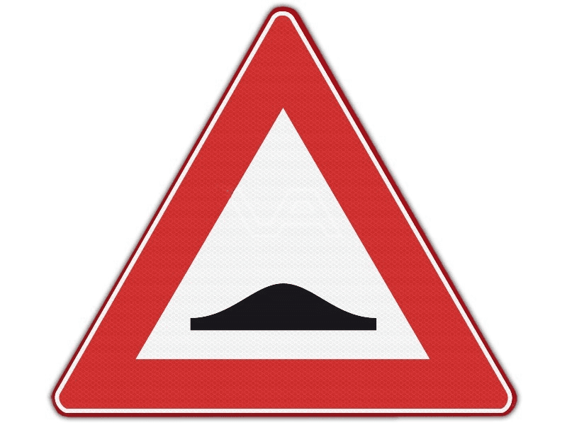 Verkeersbord RVV J38 - Verkeersdrempel