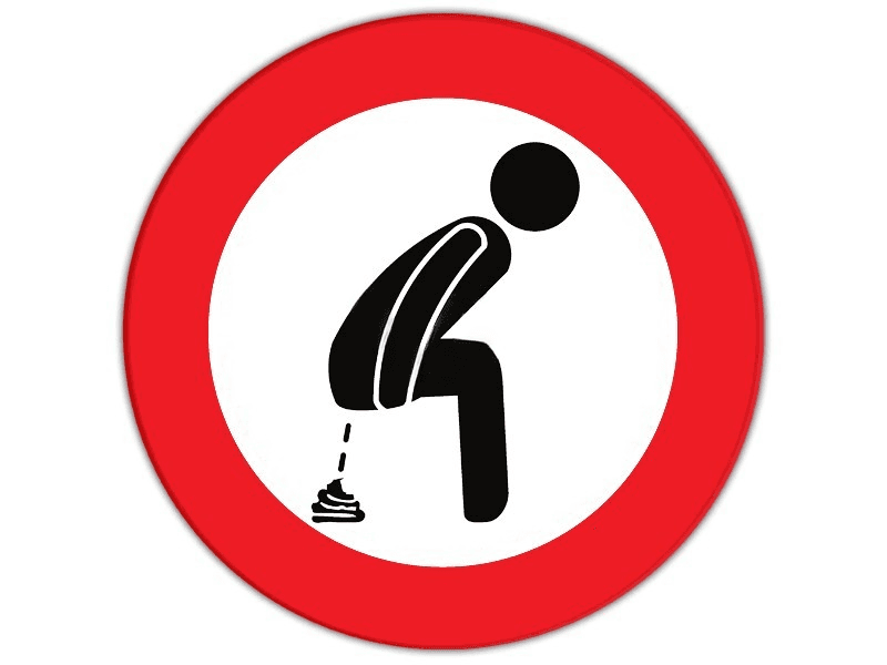 Verboden te wildpoepen bord Ø 30 cm