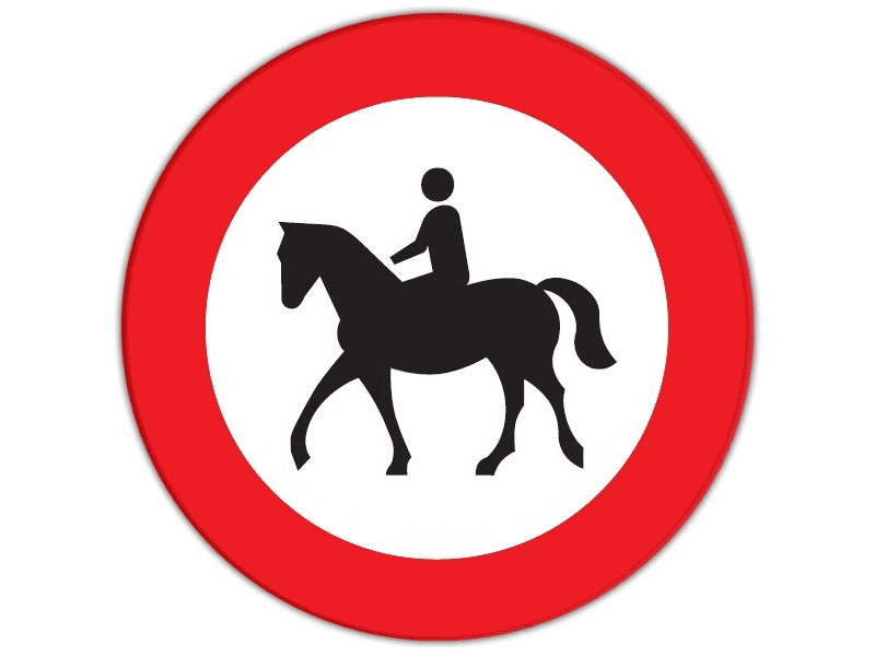 Verboden voor paarden