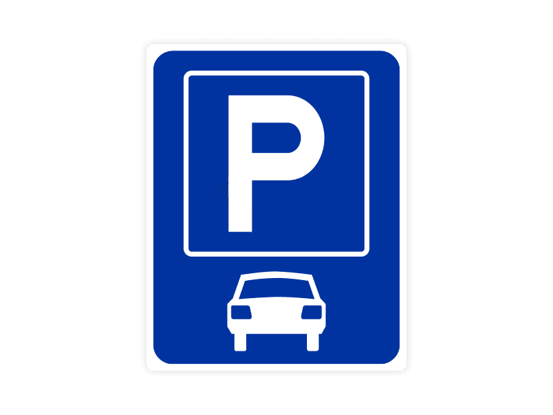 Parkeerbord IB60 bord dor lak 20 x 25 P Auto