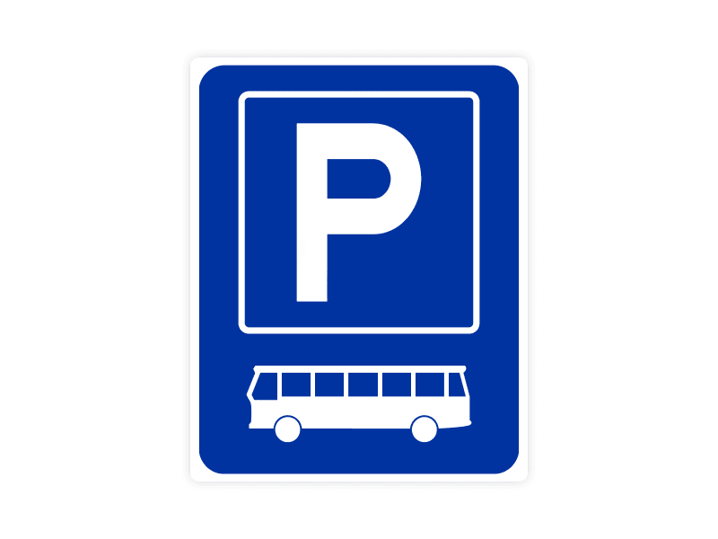 Parkeerbord IB64 bord dor lak 20 x 25 P Autobus