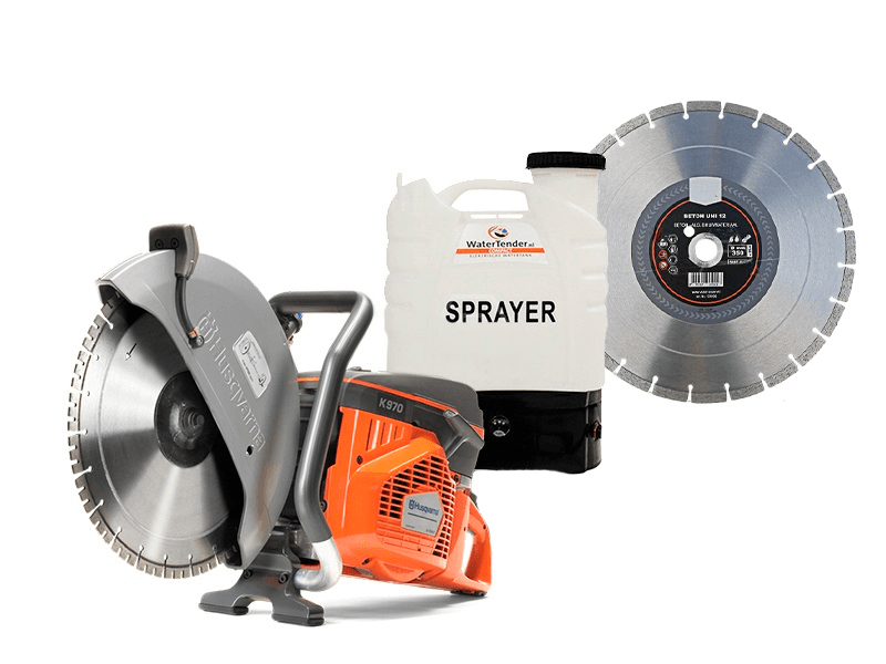 Bandenzaag Husqvarna K970 + WaterTender Compact
