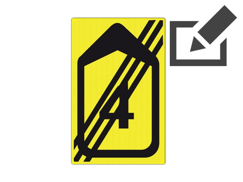 Omleidingsbord WIU T201b - einde