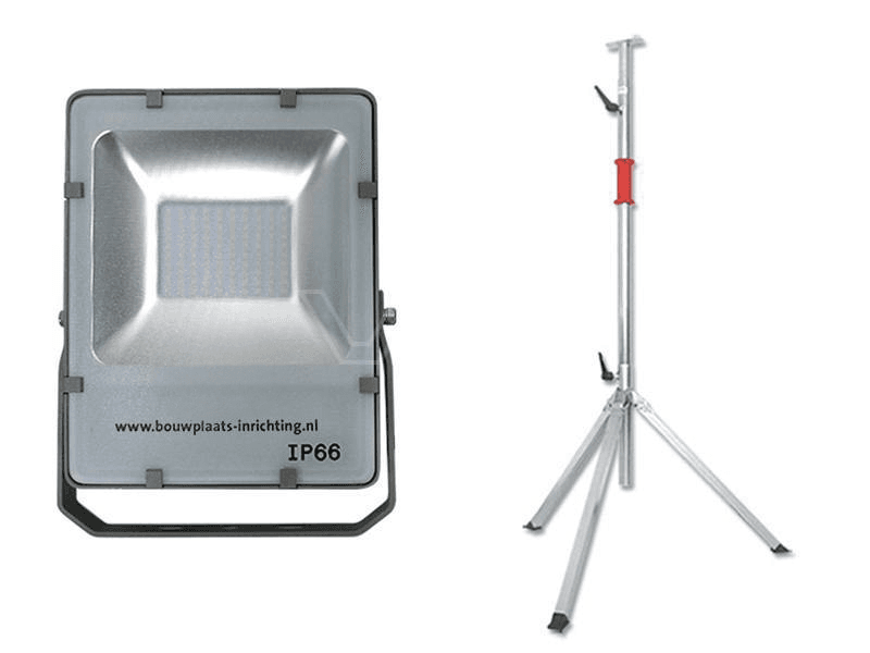 LED-bouwlamp 25 Watt SMD met telescoopstatief Prof 3-delig
