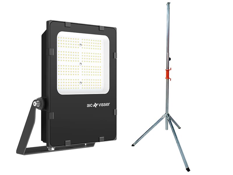 LED-bouwlamp 75 Watt SMD met telescoopstatief Prof 3-delig