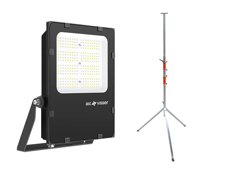 LED-bouwlamp 75 Watt SMD met telescoopstatief Prof 4-delig