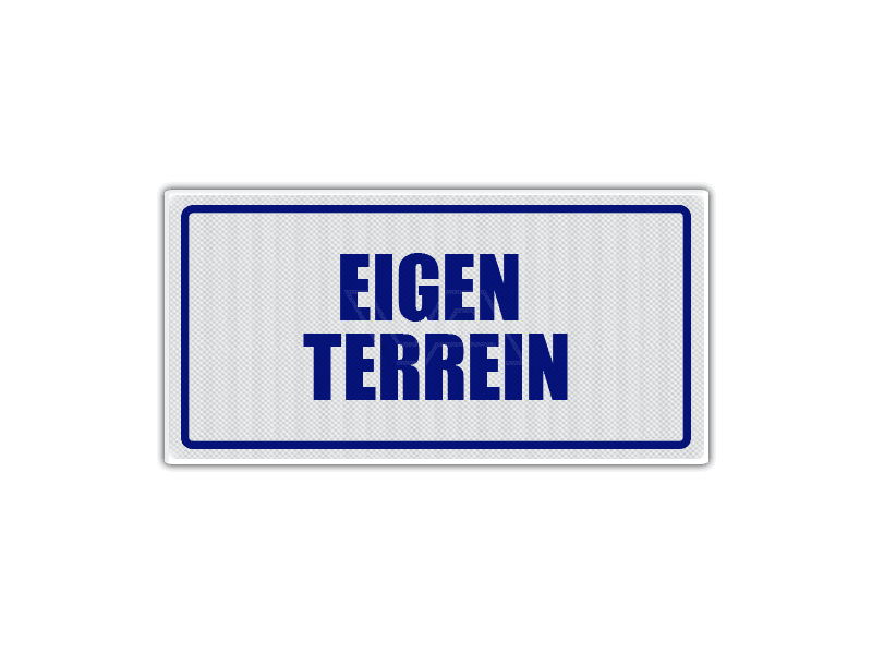 Verkeersbord Eigen Terrein ET01 40 x 20 cm