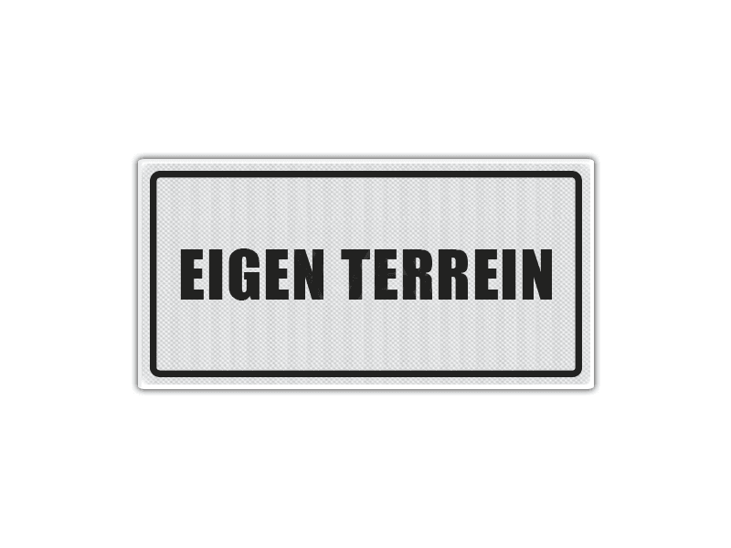 Verkeersbord Eigen Terrein ET02 40 x 20 cm