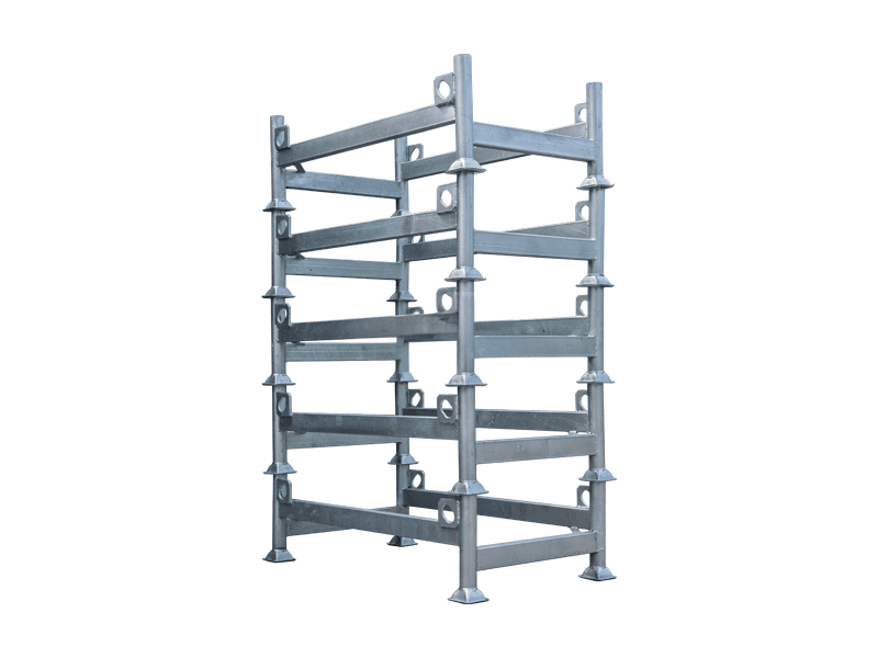 Stapelrek 120x75 cm met 4 rongen - 5 stuks