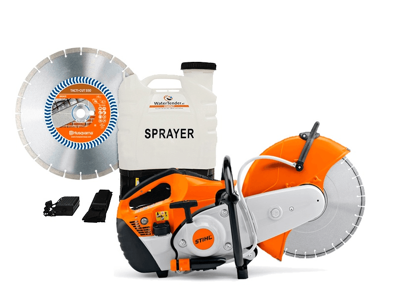 Bandenzaag Stihl TS500i met WaterTender Compact