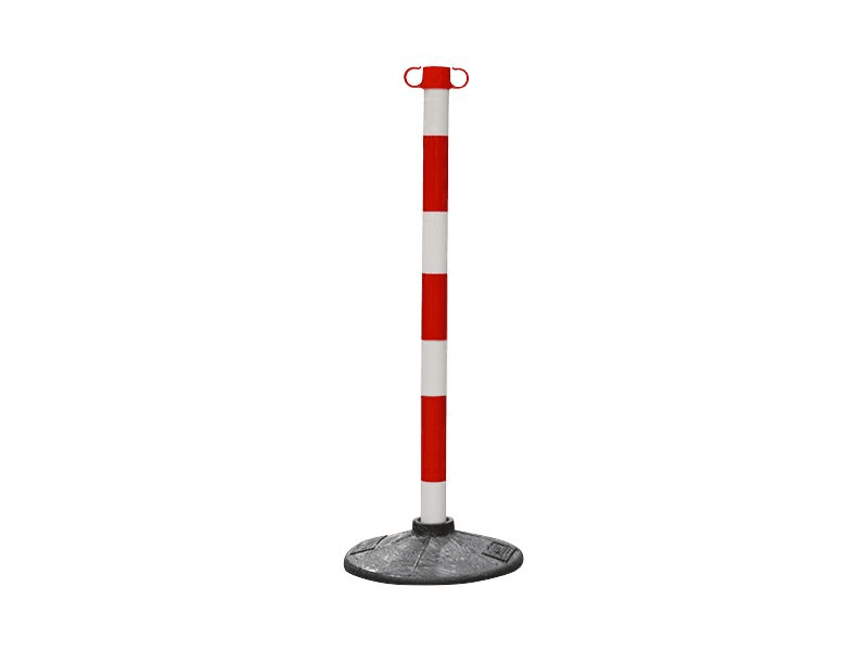 Afzetpaal kunststof JSP Rood-Wit + voet