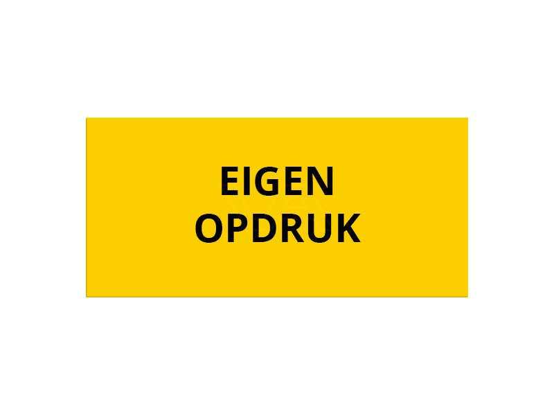 Bord kunststof geel met eigen opdruk