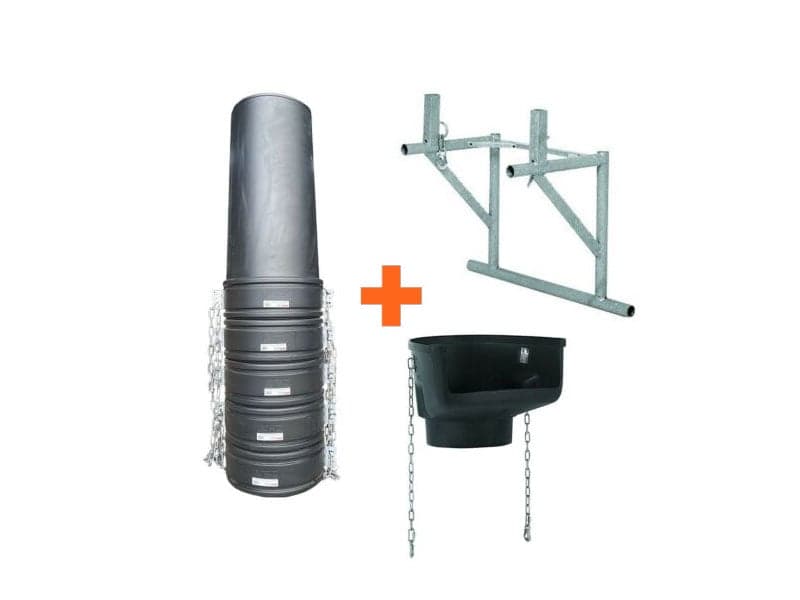 Stortkokerset Müba (5 x kokers, 1 x Vultrechter, 1 x Ophangframe)
