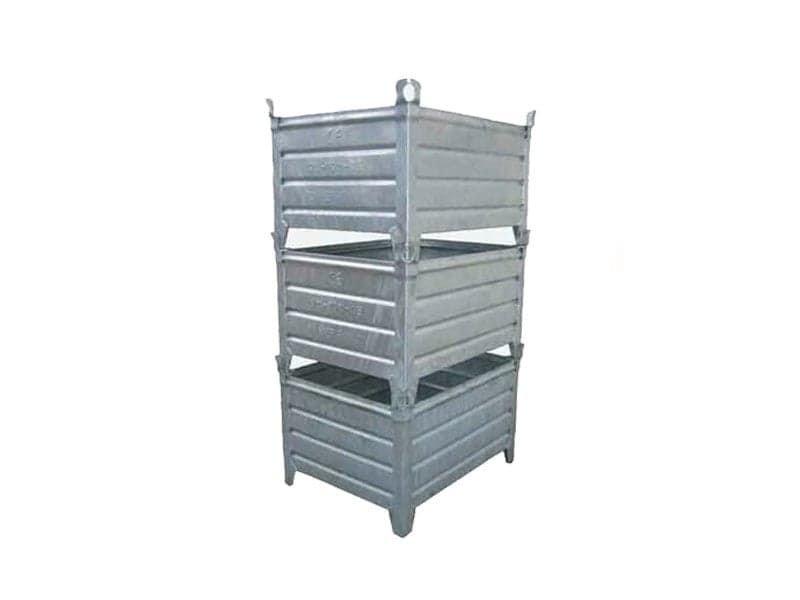 Stapelbak staal verzinkt 100x80x50 cm | 3 stuks