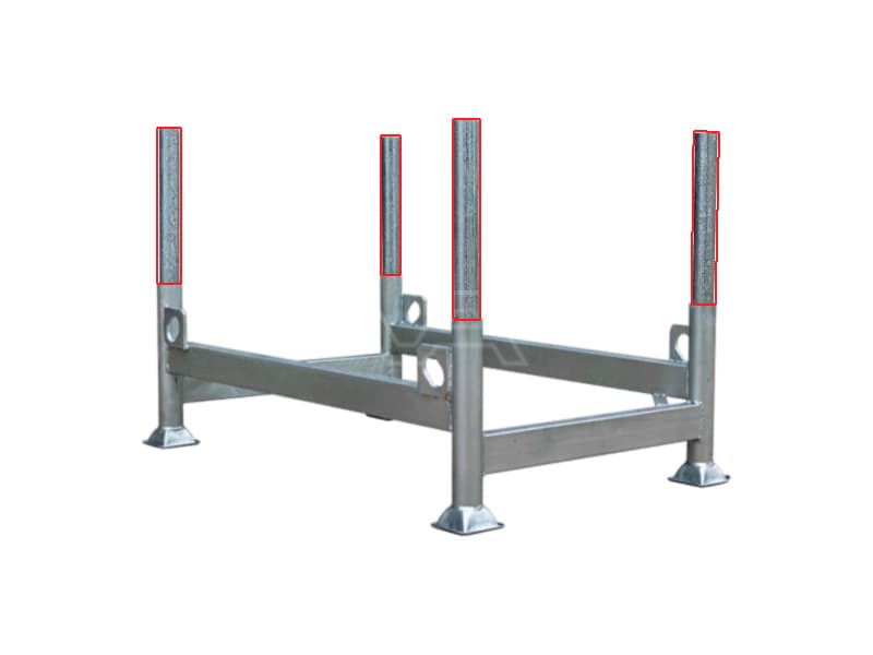 Stapelrek losse rongen 75cm | 4 stuks