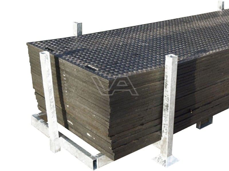 Rijplaten kunststof DES 3 x 1m 20mm | 20 stuks in rek zwaar model