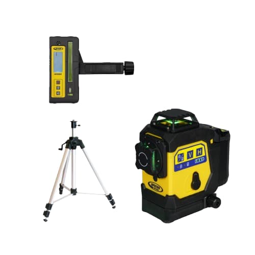 Spectra Kruislijnlaser LT360G + HR1220 handontvanger & spindelstatief