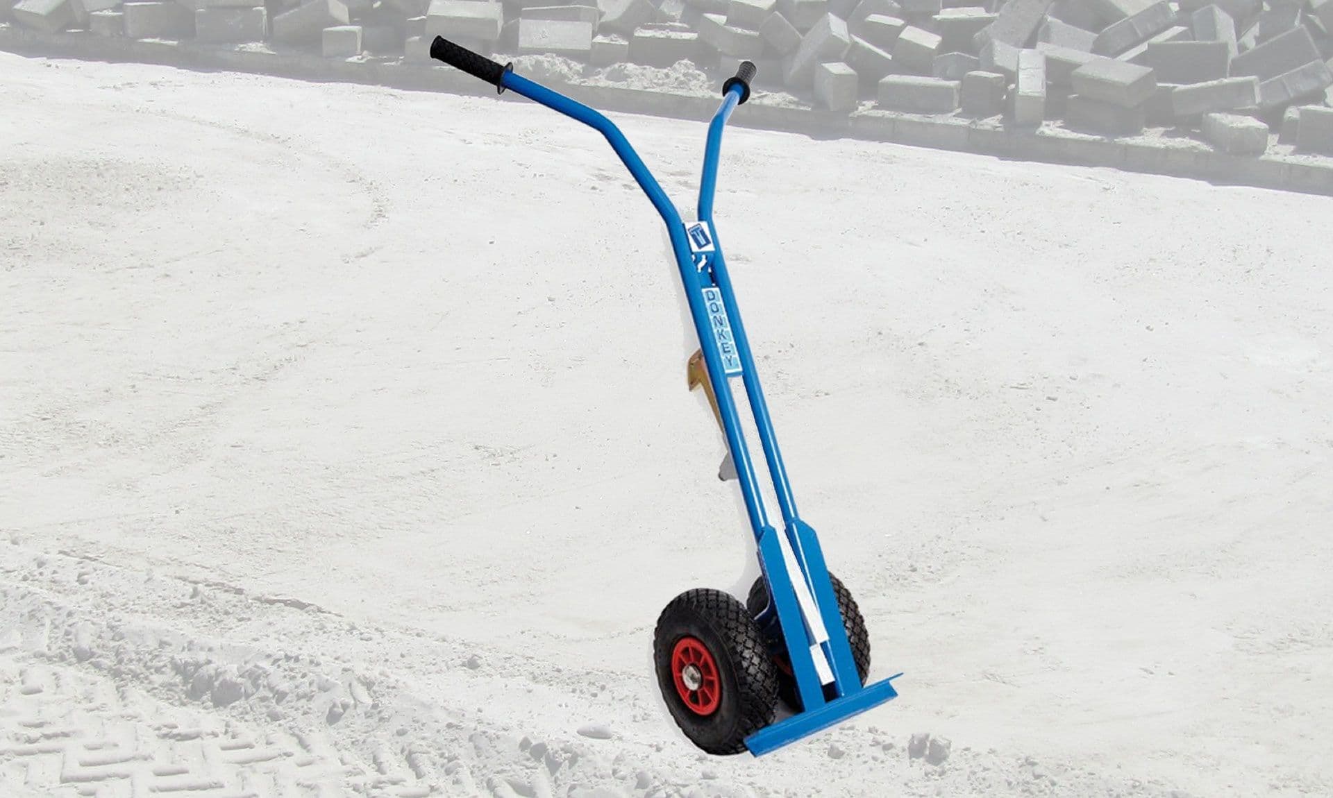 Tegeldonkey tegelverlegwagen op een zandbed