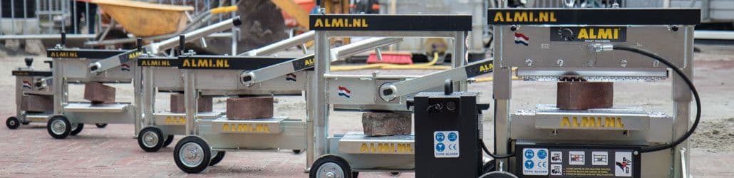 Verschillende steenknippers op een rij