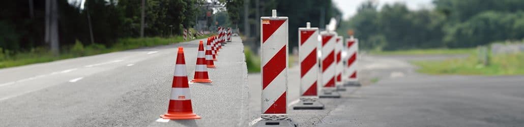 Verkeerskegels en/of geleidebaken