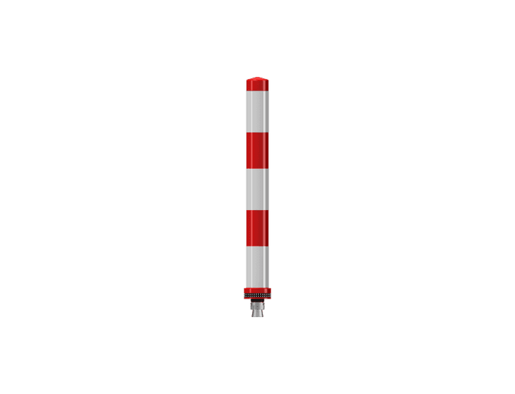 Ns Rood Pole Cone Traffic NS 800ר80mm rood/wit flexibele paal AIC Visser